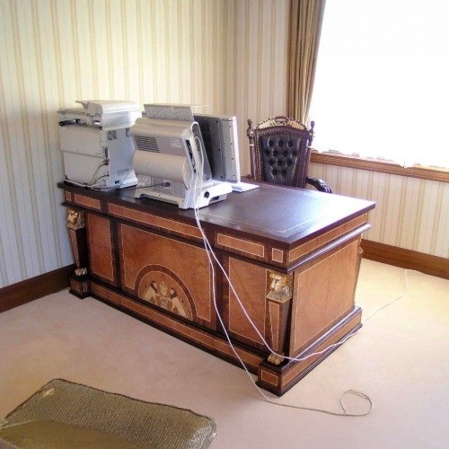 インレイ　ライオンデスク