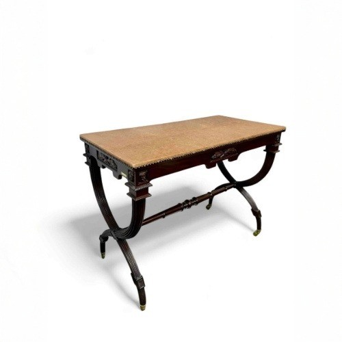 レザートップ　ワークデスク